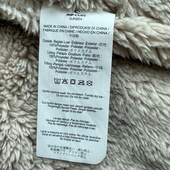 Rip Curl Anti-Series Women's Faux Fur Lined Hooded Jacket - Gray - Size Small - Picture 5 of 6